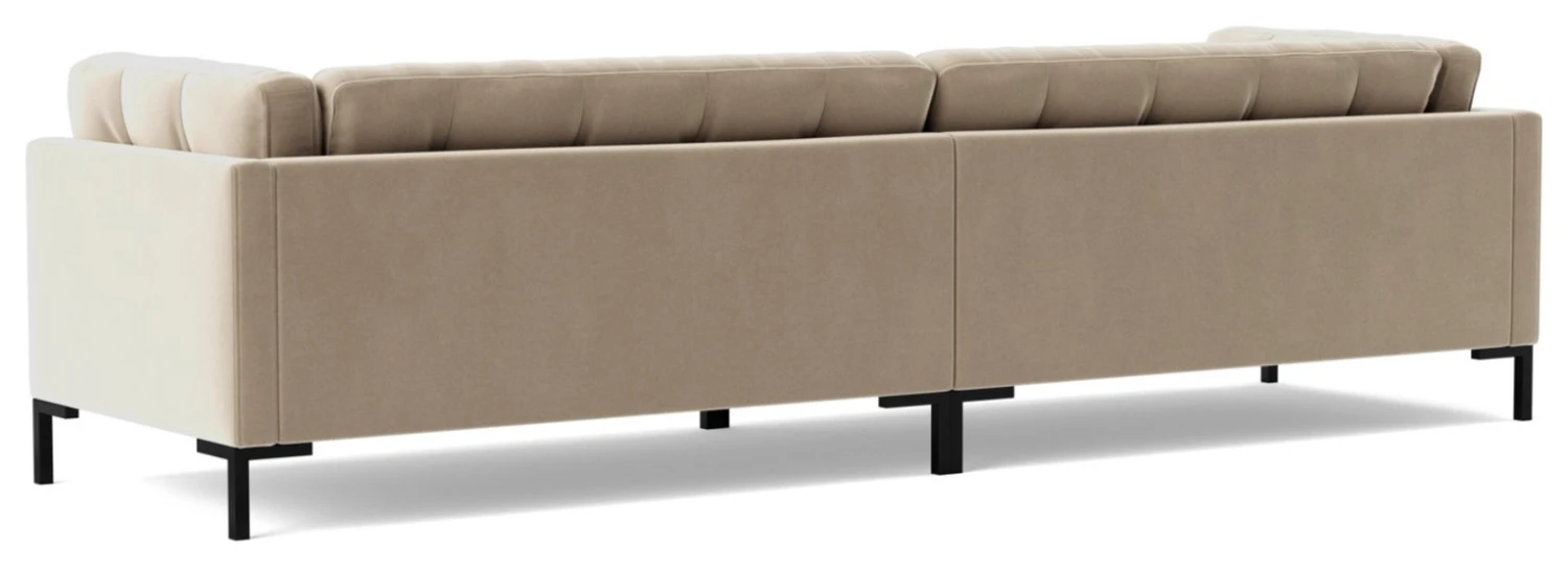 Swoon Landau Velvet 4 Seater Sofa - Taupe 9 Swoon Landau Velvet 4 Seater Sofa - Taupe - Image 7
