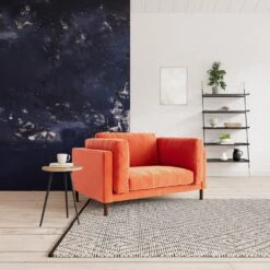 Swoon Munich Velvet Cuddle Chair - Burnt Orange -Home Sales Store 2025272 R Z001C