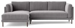 Swoon Munich Velvet Left Hand Corner Sofa - Silver Grey -Home Sales Store 2025746 R Z002A