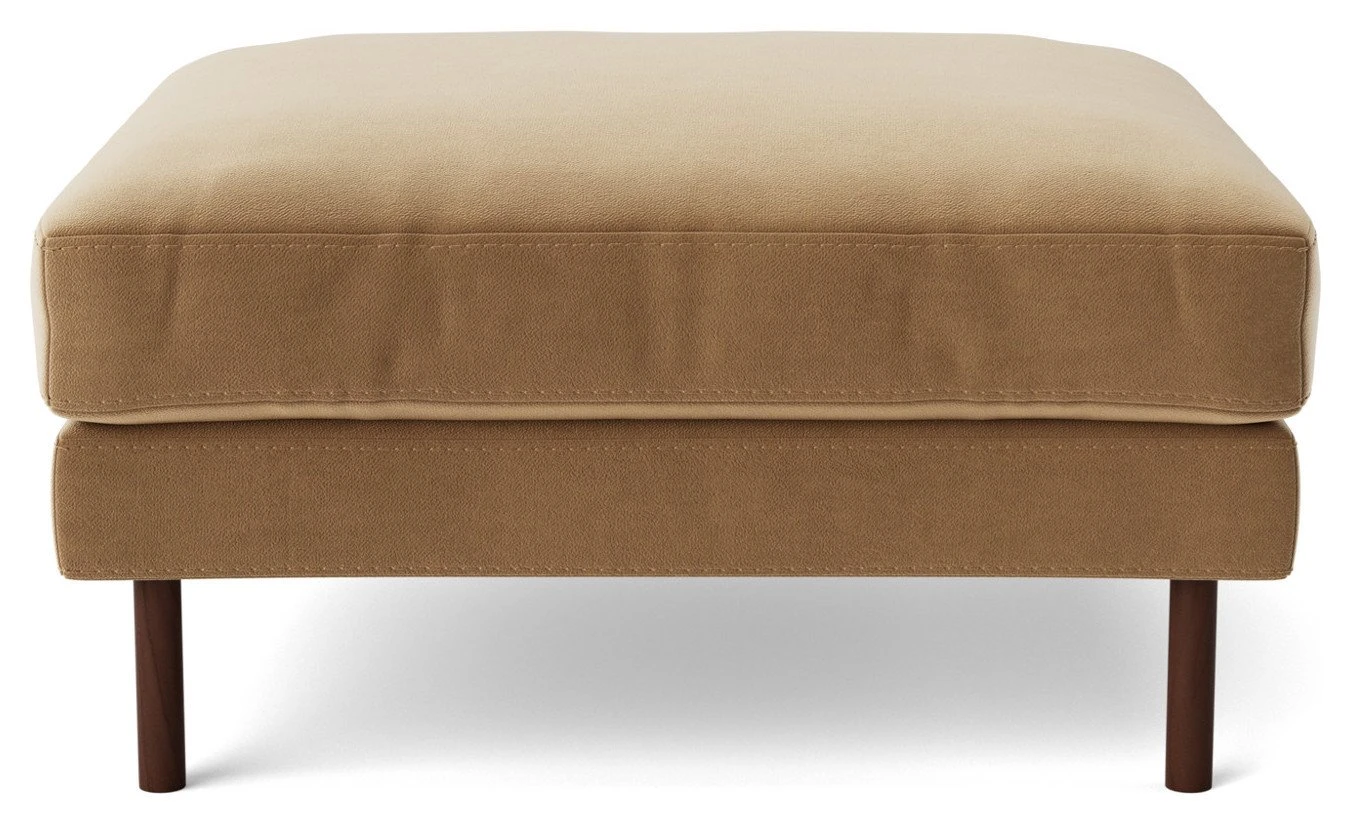 Swoon Munich Velvet Ottoman Footstool - Biscuit 3 Swoon Munich Velvet Ottoman Footstool - Biscuit