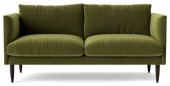 Swoon Luna Velvet 2 Seater Sofa - Fern Green