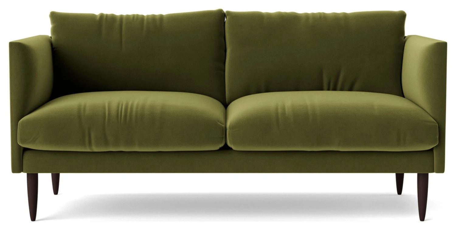 Swoon Luna Velvet 2 Seater Sofa - Fern Green 3 Swoon Luna Velvet 2 Seater Sofa - Fern Green