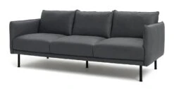 Habitat Moore Leather 4 Seater Sofa - Dark Grey -Home Sales Store 2028822 R Z002A