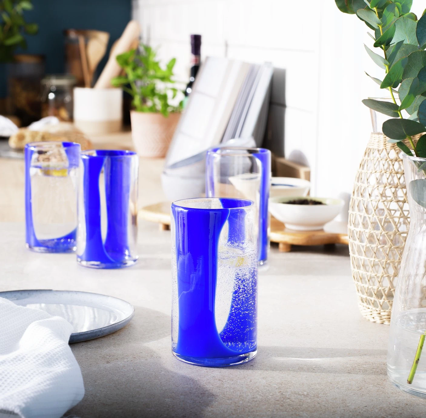 Habitat Art Glass Set Of 4 Hi Ball Glasses 4 Habitat Art Glass Set Of 4 Hi Ball Glasses - Image 2