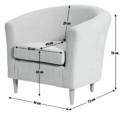 Habitat Fabric Tub Chair - Duck Egg -Home Sales Store 2066671 R E001