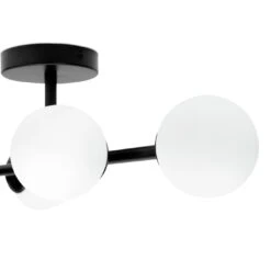 Habitat Opal Metal Bathroom Flush Ceiling Light - Black -Home Sales Store 2067405 R Z002A