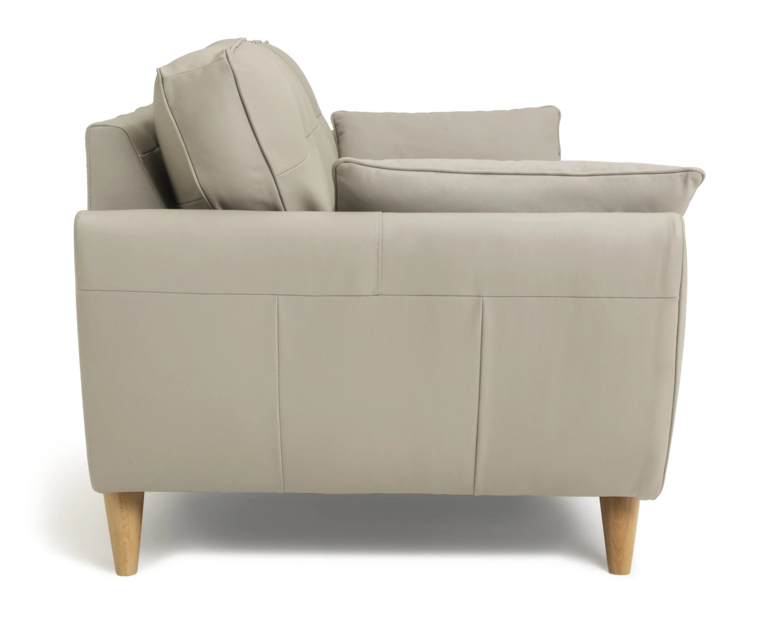 Habitat Isla 3 Seater Leather Sofa - Grey 10 Habitat Isla 3 Seater Leather Sofa - Grey - Image 8