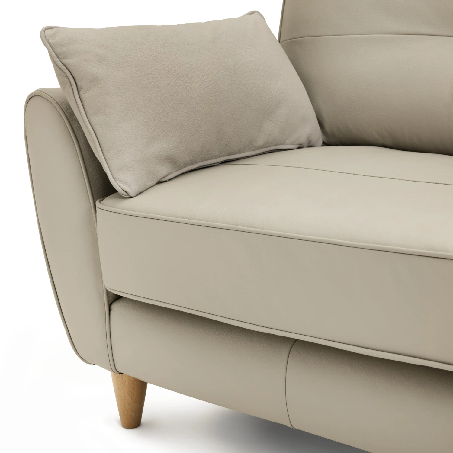 Habitat Isla 3 Seater Leather Sofa - Grey 14 Habitat Isla 3 Seater Leather Sofa - Grey - Image 12