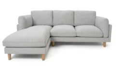 Habitat Salome Fabric Left Hand Corner Chaise Sofa - Grey -Home Sales Store 2207351 R Z002A