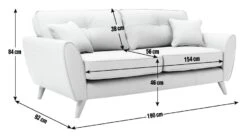 Habitat Isla 3 Seater Fabric Sofa - Grey -Home Sales Store 2207375 R E001