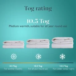 Earthkind Luxury Feather & Down 10.5 Tog Duvet - Single -Home Sales Store 2253721 R Z007A