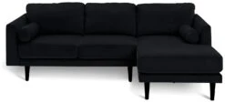 Habitat Jacob Velvet Right Hand Corner Sofa - Black -Home Sales Store 2910260 R Z003A