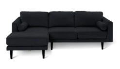 Habitat Jacob Velvet Left Hand Corner Sofa - Black 11 Habitat Jacob Velvet Left Hand Corner Sofa - Black -Home Sales Store 2910325 R Z002A