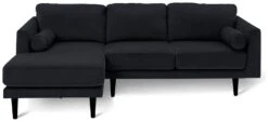 Habitat Jacob Velvet Left Hand Corner Sofa - Black 12 Habitat Jacob Velvet Left Hand Corner Sofa - Black -Home Sales Store 2910325 R Z003A
