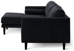 Habitat Jacob Velvet Left Hand Corner Sofa - Black 13 Habitat Jacob Velvet Left Hand Corner Sofa - Black -Home Sales Store 2910325 R Z004A
