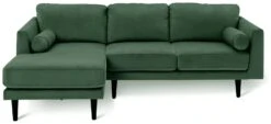 Habitat Jacob Velvet Left Hand Corner Sofa - Emerald Green -Home Sales Store 2910356 R Z002A