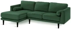 Habitat Jacob Velvet Left Hand Corner Sofa - Emerald Green -Home Sales Store 2910356 R Z003A