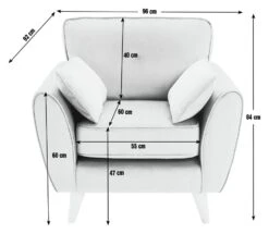 Habitat Iris Fabric Armchair - Grey -Home Sales Store 2910600 R E001