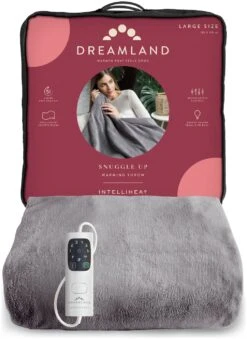 Dreamland Snuggle Up Heated Grey Throw - Large -Home Sales Store 2990606 R Z002A