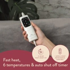 Dreamland Snuggle Up Heated Grey Throw - Large -Home Sales Store 2990606 R Z004A