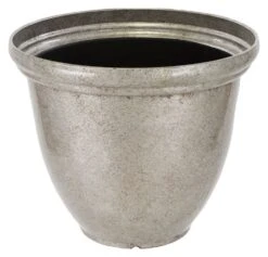 Terrastyle 45cm Plastic Metalic Silver Planter 10 Terrastyle 45cm Plastic Metalic Silver Planter -Home Sales Store 2992336 R Z004A