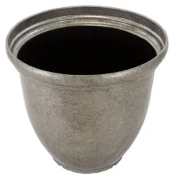 Terrastyle 45cm Plastic Metalic Silver Planter 11 Terrastyle 45cm Plastic Metalic Silver Planter -Home Sales Store 2992336 R Z005A
