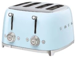 Smeg TSF03PBUK 50's Style Retro 4 Slice Toaster - Blue -Home Sales Store 3034004 R Z002A