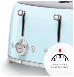 Smeg TSF03PBUK 50's Style Retro 4 Slice Toaster - Blue -Home Sales Store 3034004 R Z007A