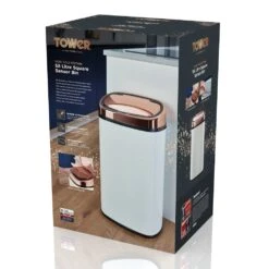 Tower 58 Litre Sensor Bin - Rose Gold And White -Home Sales Store 3037166 R Z005A