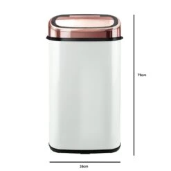 Tower 58 Litre Sensor Bin - Rose Gold And White -Home Sales Store 3037166 R Z020A