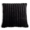 Habitat Ribbed Faux Fur Cushion - Charcoal - 50X50cm -Home Sales Store 3064380 R Z001A