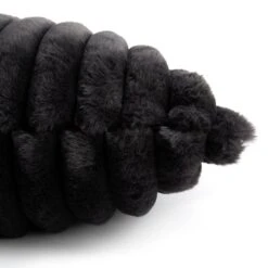 Habitat Ribbed Faux Fur Cushion - Charcoal - 50X50cm 9 Habitat Ribbed Faux Fur Cushion - Charcoal - 50X50cm -Home Sales Store 3064380 R Z003A