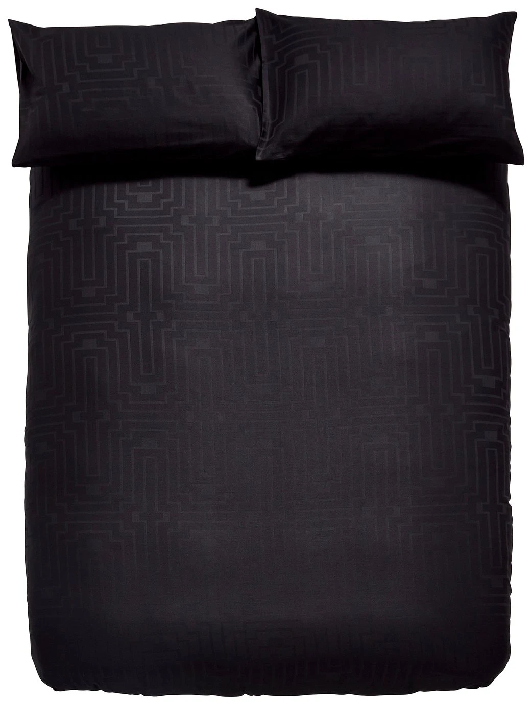 Bianca Cotton 180 TC Geometric Black Bedding Set - Double 4 Bianca Cotton 180 TC Geometric Black Bedding Set - Double - Image 2