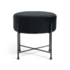 Habitat Jax Velvet Footstool - Black 1 Habitat Jax Velvet Footstool - Black -Home Sales Store 3088191 R Z001A