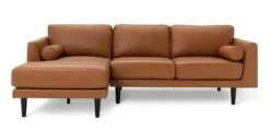Habitat Jackson Leather Left Corner Chaise Sofa - Tan -Home Sales Store 3102486 R Z002A