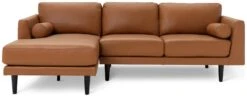 Habitat Jackson Leather Left Corner Chaise Sofa - Tan -Home Sales Store 3102486 R Z003A