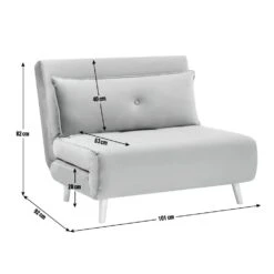 Habitat Roma Small Double Chairbed - Grey -Home Sales Store 3104958 R E001