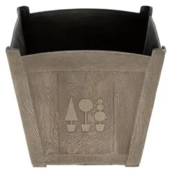 Terrastyle 36cm Plastic Square Brown Boxwood Pot 10 Terrastyle 36cm Plastic Square Brown Boxwood Pot -Home Sales Store 3107412 R Z005A