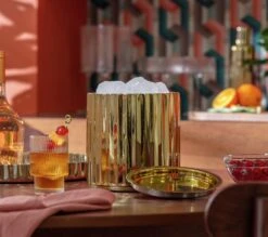 Habitat Gold Tone Ice Bucket -Home Sales Store 3158870 R Z001C