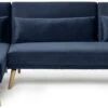 Habitat Andy Left Corner Velvet Clic Clac Sofa Bed - Navy 2 Habitat Andy Left Corner Velvet Clic Clac Sofa Bed - Navy -Home Sales Store 3159491 R Z001A