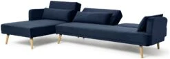 Habitat Andy Left Corner Velvet Clic Clac Sofa Bed - Navy -Home Sales Store 3159491 R Z003A