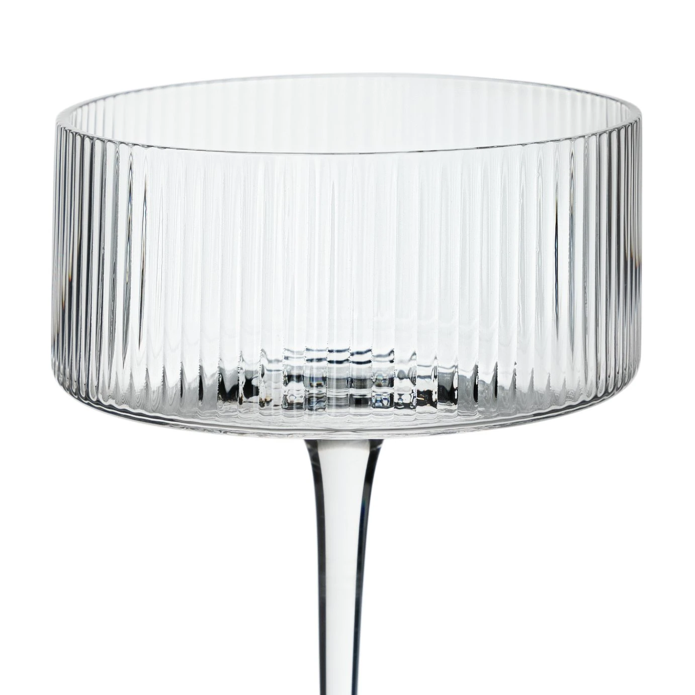 Habitat Ribbed Set Of 4 Champagne Coupe Glasses 6 Habitat Ribbed Set Of 4 Champagne Coupe Glasses - Image 4