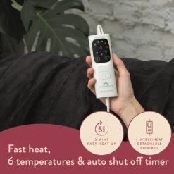 Dreamland Snuggle Up Black Heated Throw - Large -Home Sales Store 3243699 R Z014A