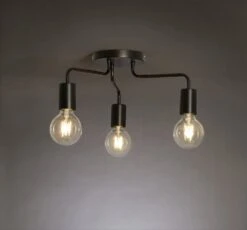 Habitat Rayner Steel 3 Light LED Flush Ceiling Light - Black -Home Sales Store 3247846 R Z002A