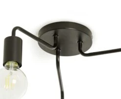 Habitat Rayner Steel 3 Light LED Flush Ceiling Light - Black -Home Sales Store 3247846 R Z004A