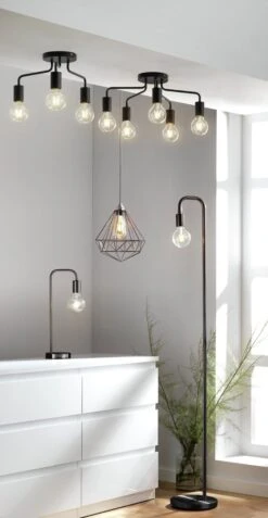 Habitat Rayner Steel 3 Light LED Flush Ceiling Light - Black -Home Sales Store 3247846 R Z010C