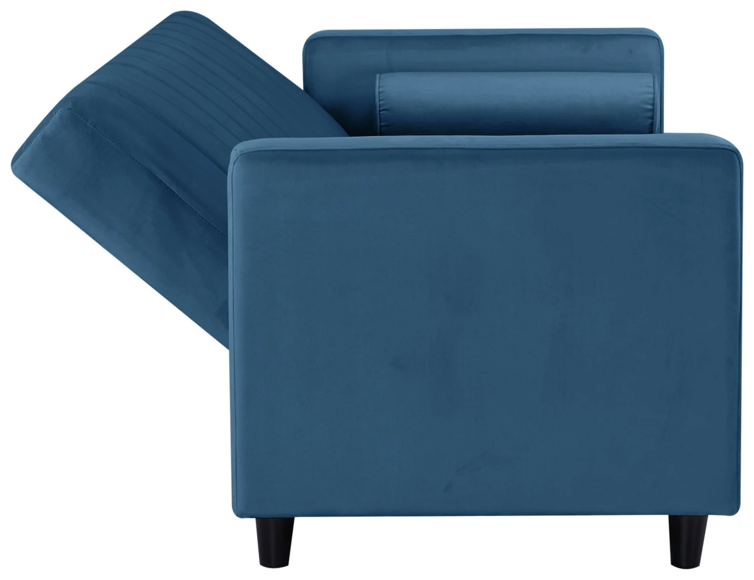 Habitat Preston Clic Clac Velvet Sofa Bed - Navy 12 Habitat Preston Clic Clac Velvet Sofa Bed - Navy - Image 10