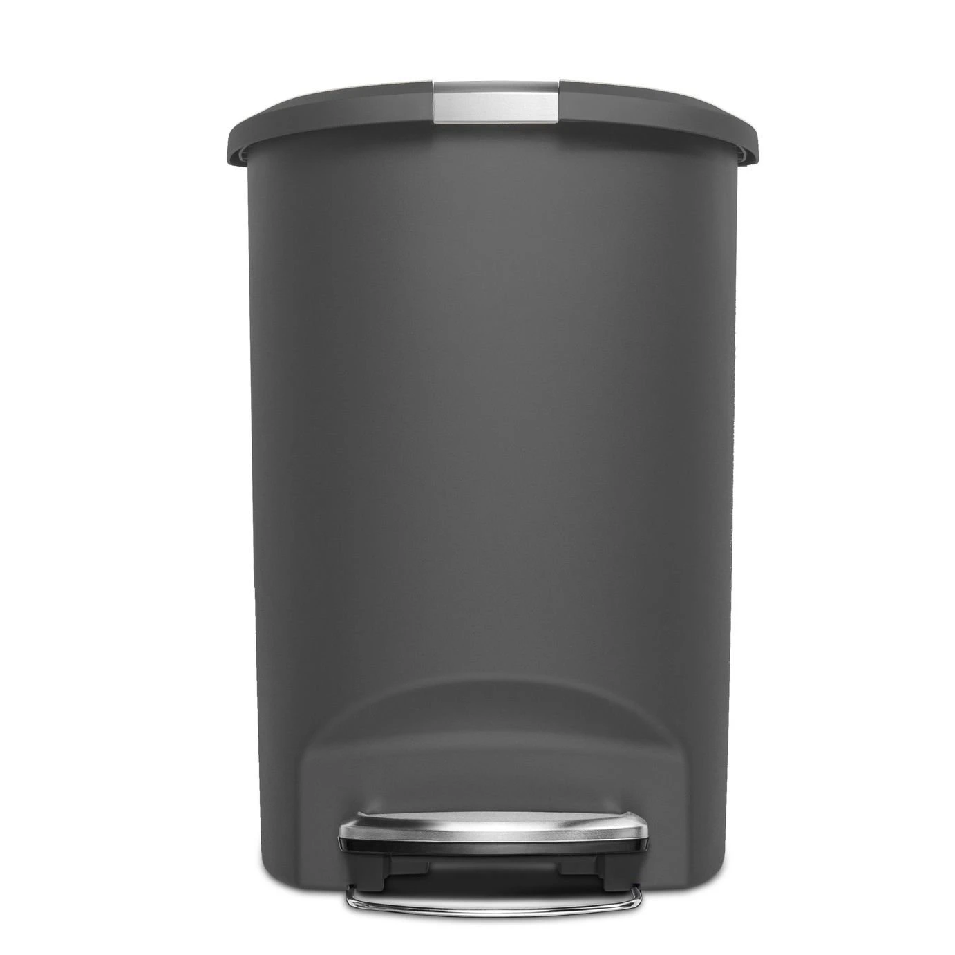 Simplehuman 50 Litre Plastic Semi Round Pedal Bin - Grey 4 Simplehuman 50 Litre Plastic Semi Round Pedal Bin - Grey - Image 2