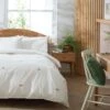 Habitat 180TC Embroidered Bee White Bedding Set - Single -Home Sales Store 3347540 R Z001A