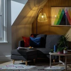 Habitat Remi Small Fabric 2 Seater Chaise Sofa In A Box-Pink -Home Sales Store 3347739 R Z001C